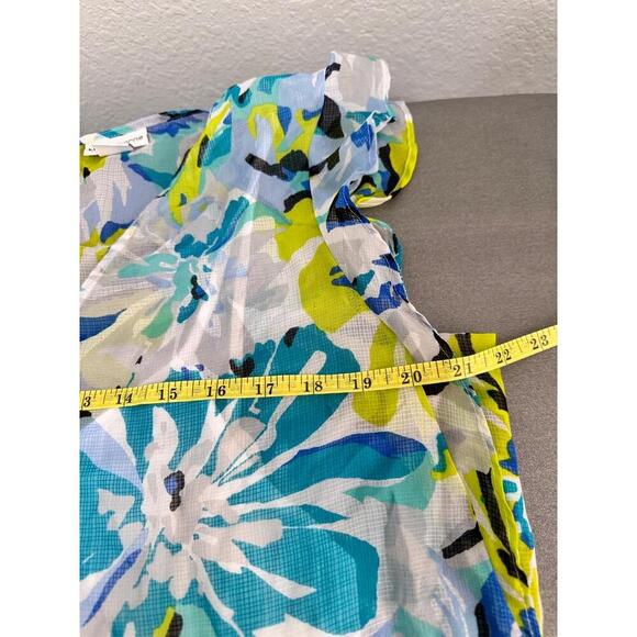 Liz Claiborne Floral Sleeveless Blouse Sheer Overlay w/ Cami Women’s XL - Picture 3 of 9